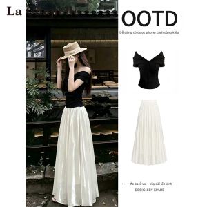 La Chapelle | Chân Váy Sang Trọng Bóng Loáng Hai Mảnh