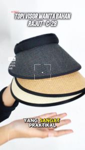 Topi Jerami Gaya Korea Import Anti sinar UV Matahari C-29