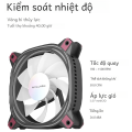 Aigo Z12 120mm Rgb Pc Fan Reverse Ventoinha Cpu Quạt làm mát có điều khiển Pwm và chiếu sáng Argb 4-pin 5v 3-pin 12v cho vỏ và bộ tản nhiệt. 