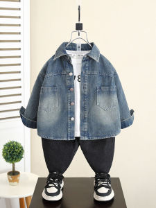 Trendy Baby Boy Denim Jacket Spring Autumn Korean Style Childrens Clothing 2025 New Fashion Baby Clothes Linyuexin Brand