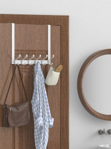 Super Long Door Back Hook Clothes Hanger Bag Storage Rack 5cm Thick Door Creative Storage Organizer Stainless Steel Hooks