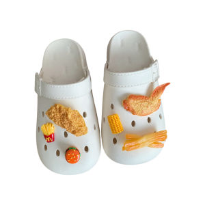 Womens Hole Shoes Summer Cartoon Artificial Chicken Wings Detachable Shit Feeling Non Slip Soft Platform Sandals Womens Outer