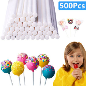 50/500Pcs Top 10/15cm Solid Core White Paper Lollipop Sticks For Chocolate Sugar Candy Lolly Pop Sucker sticks Cake Pop Sticks
