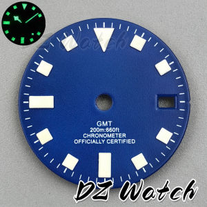 NH34 Vintage Watch Dial 29MM SnowFlake Hand Set Green Luminous Date Window For NH34 Automatic Movement Mens Watch Accessories