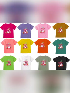 JNK1 Baju kaos anak anak/baju atasan anak gambar digital seri 001 hello bear