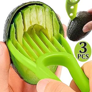 Creative Avocado Cutter Shea Core Butter Pitaya Banana Kiwi Peeler Slicer 3 in1 Kitchen Vege Fruit Special Cutting Tools