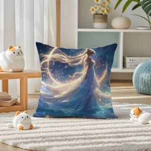 Bandai | Sailor Moon Sailor Venus Anime Plush Pillow Cover Soft Short Plush Cushion Cover For Sofa Bedroom Home Decor Gift Decoration