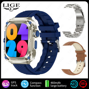 LIGE | LIGE GPS Tracker Sports Smart Watch 2.1" Ultra HD Screen 460mAH Large Battery NFC Watch Compass New Outdoor Smart watch for men