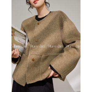 PlumJan | Chic Style Short Wool Coat for Petite