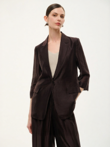 Gloria | Tencel Linen Seven-eighths Sleeve Summer Business Suit Jacket