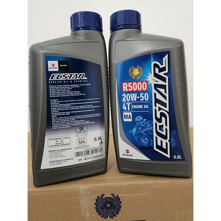 Oli Suzuki SGO ECSTAR R5000 4T 0,8L 20W-50 - Oil Engine / Mesin Motor ...