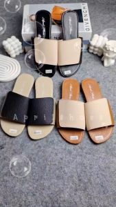 Desain Sandal Teplek Wanita Kulit Jeruk Modern