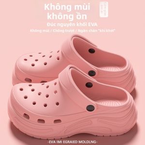 TAIZINA | Dép nữ đế dày EVA chống trượt thiết kế ngón chân nửa kín tăng chiều cao dép sandal nữ mùa hè