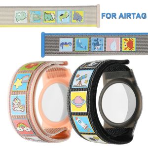 UTOPUS Waterproof Nylon Strap Replacement TPU Case Child Wristband Tracker Accessories Kids Bracelet for Apple Airtag