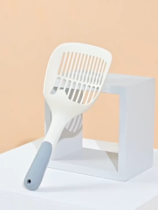 BEIERWA มือจับยาวรูละเอียดแมวขยะ Scoop - ล้อปากรองมินิมาลิสต์สำหรับแมว