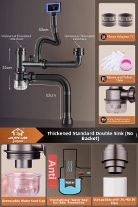 JIAYUN | Anti-Odor Single and Double Basin Universal Drain Kit