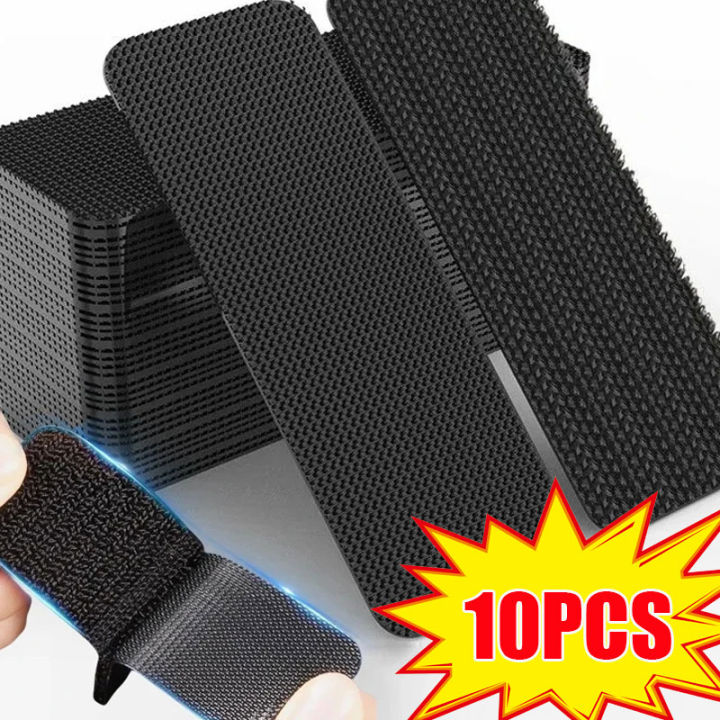 5Set (10pcs) Car Floor Mat DoubleSided Fixed Velcro Universal Self