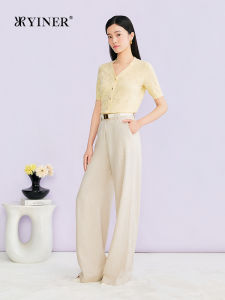 YINER | Fashionable Elegance V-Neck Tencel Blend Textured Knitwear