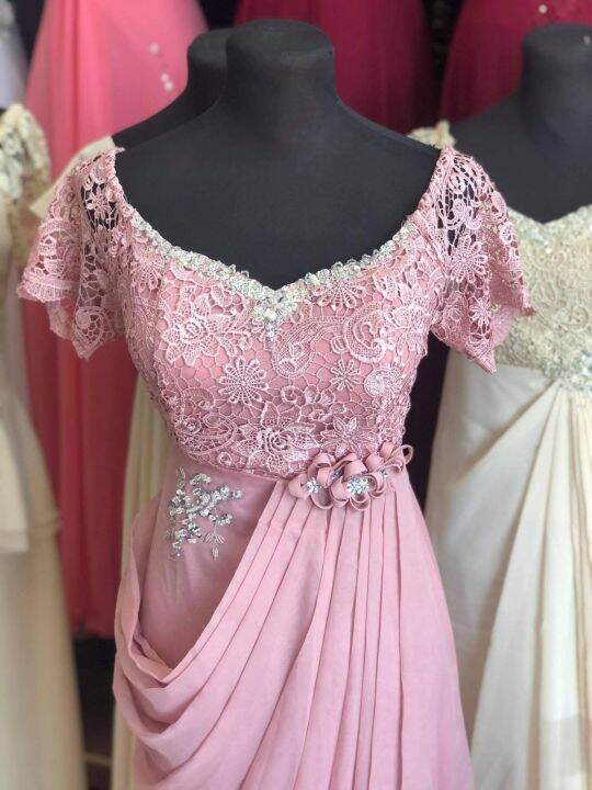 Blush pink gown on sale for wedding sponsor