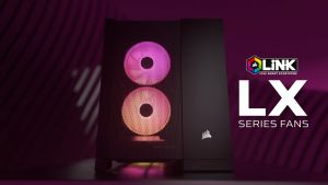 Corsair iCUE LINK LX RGB Series PWM PC Fan - Black/White (120mm/140mm)