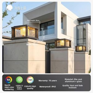 VINCAN | Solar Super Bright Outdoor Entrance Decorative Pillar Lamp