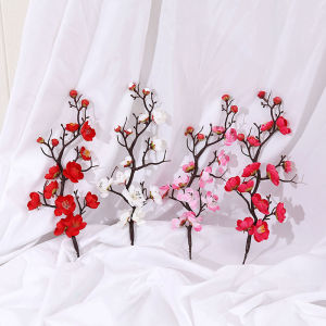 1pcs Simulated Plum Blossom Spring Festival Valentines Day Wedding Mothers Day Indoor Home and Outdoor Garden Decoration