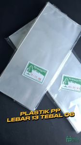 Plastik PP Lebar 13 Tebal 06 13x30 13x35 Kantong Bening Transparan