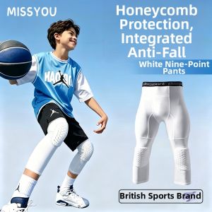 Miss You | Childrens Basketball Knee Protection Compression Pants