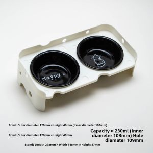Petdebby | Slanted Elevated Dog and Cat Bowl Preventing Black Chin