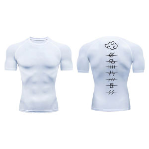 พิมพ์เสื้อแขนสั้นสําหรับชายฤดูร้อน Sporty Quick Dry เสื้อยืดยิมกีฬาออกกําลังกายวิ่ง Tees Tops