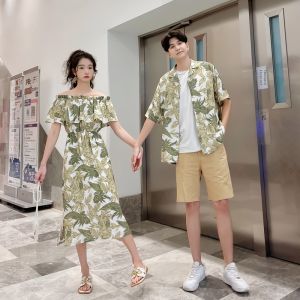 XILANDUO | Vacation Suit for Couple Matching Beach Dress Summer