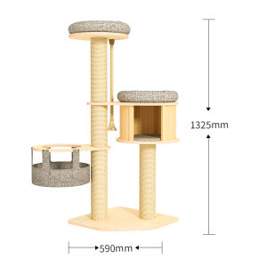 MIAOZAN | Real Wood Large Multi-functional Cat Climbing Frame