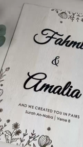 [SG] Personalised Customised Wildflower Wedding Nursery Wooden Sign Baby Name Sign Nursery Wall Decor
