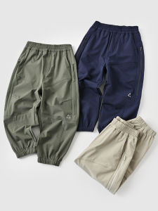 Childrens Outdoor Sports Long Pants Casual Spring Autumn Style Middle Large Childrens School Uniform Trousers Elastic Waist