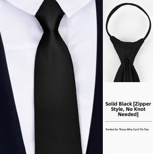 Zipper No-Knot Mens Tie for Business Formal Wear