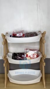 3 Layer Takoyaki Rack Clean Club Fruit Plate Cake Display Stand Party Serving Platter Fruit Tray