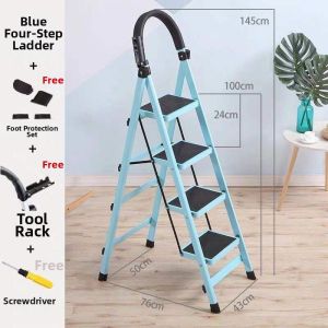 Folding Carbon Steel Step Ladder