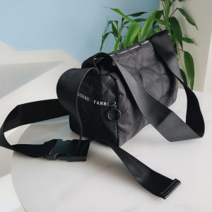 Korean Imported Waterproof Nylon Shoulder Bag Casual Crossbody Womens Bag Wide Shoulder Strap Rhombus Letter Fashion Fashion Bag