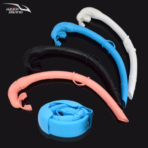 1Pcs Snorkeling Full Silicone Wet Type Snorkel Tube Foldable Snorkel With Buckle Free Diving Scuba Swim Equipment