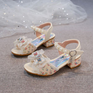 Aisha Princess Sandals Open Toe Heels Lace Bow