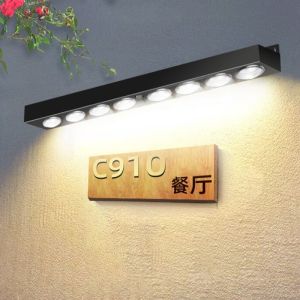 8LED năng lượng mặt trời Đèn tường ngoài trời không thấm nước sử dụng năng lượng mặt trời đèn tường auton on/off doorplate ánh sáng có thể sạc lại siêu sáng tự động On/Off trang trí vườn năng lượng mặt trời bảng hiệu đèn đèn cửa ban công cầu thang hàng