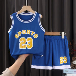 Kids Basketball Uniform Set Quick Dry Outdoor Sports Clothes Sleeveless Training Suit Ball Jersey for Childrens Fitness