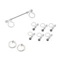 Anime My Dress-Up Darling Kitagawa Marin Earrings Ear Piercing Set  Ear Clips Punk Jewelry Cosplay Costume Props For Men Women. 