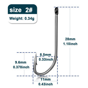 9KM 50Pcs Fishing Hook Long Shank Barbed Beak Seawater Fishing Hooks Worm Hook Bait Oshaughnessy Hooks