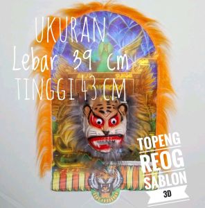 Barongan Kayu Jaranan Besar Kain Panjang + Jamang Lebar Mainan Anak Tradisional Reog Barong Lengkap Termurah