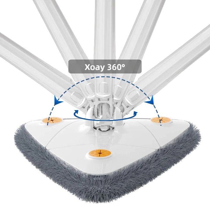 Cây Lau Nhà Tam Giác Mở Rộng 360 Độ Xoay Vắt, Cán Nhôm, Vải Sợi Nhỏ ...