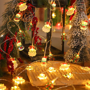 20/40LED Christmas LED Lights String Santa Claus Snowman Fairy String Light Xmas Garland Xmas Tree Navidad Christmas Decoration