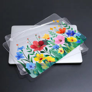 Flower-printed Laptop Case for MacBook Neo 13 2026 A18 Model A3404 Hard Cover for MacBook Air 15 13 Pro 14 16 M1 M2 M3 M4 Case