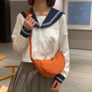 ชุดกระเป๋าเป้สะพายข้างแฟชัานสำหรับสุภาพสตรี - กระเป๋าทรงเกี๊ยว ผ้าไนลอนทนทาน