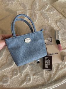 IAC Homemade Denim Handbag! Spring/Summer New Arrival Korean Ins Minority All-Match Shoulder Satchel Crossbody Bag